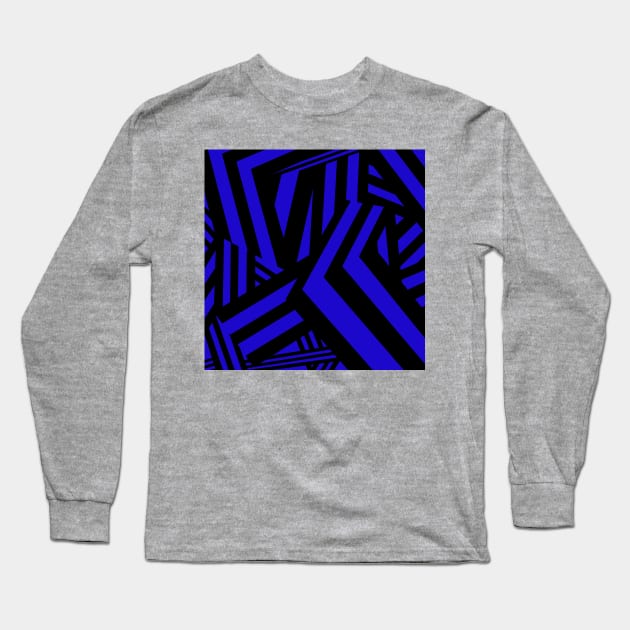 Patterned Pathways (Blue) Long Sleeve T-Shirt by LukeHarding